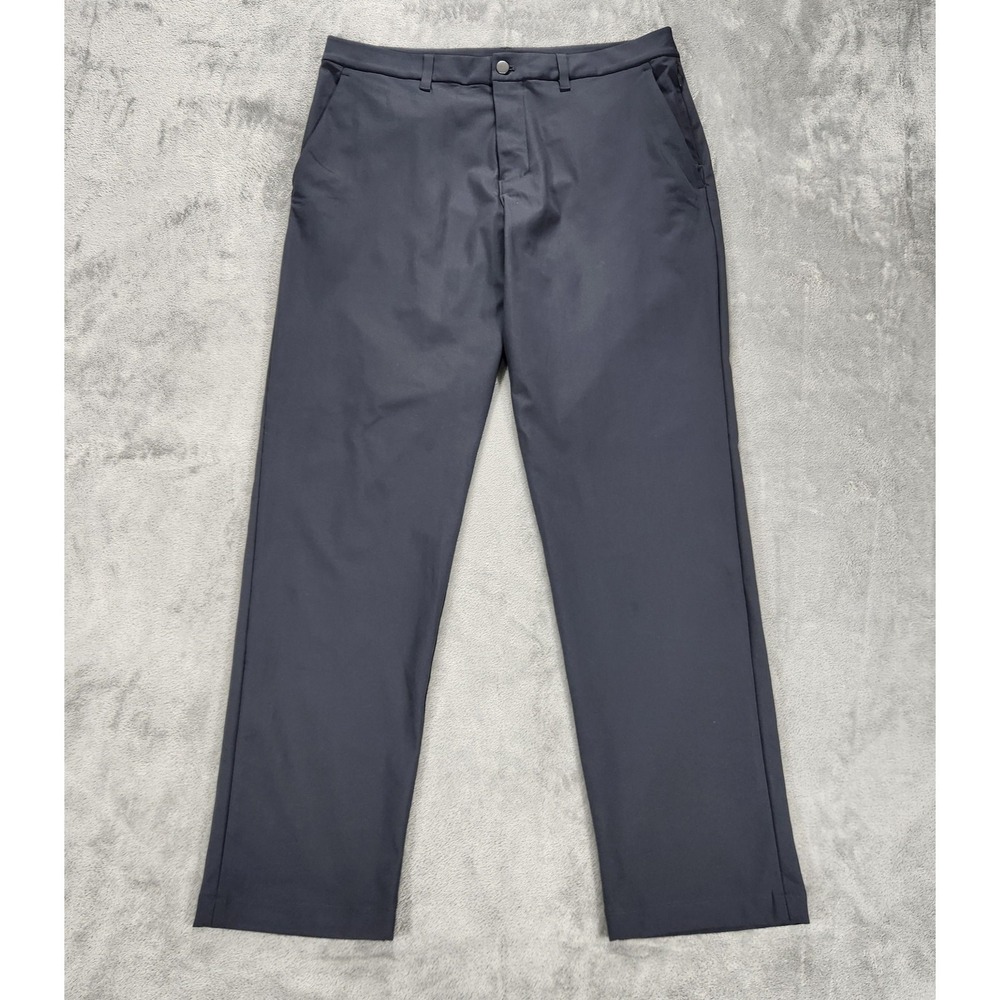 Lululemon Pants Mens 34x32 Gray ABC Classic Fit Stretch Tech Chino Flat Front